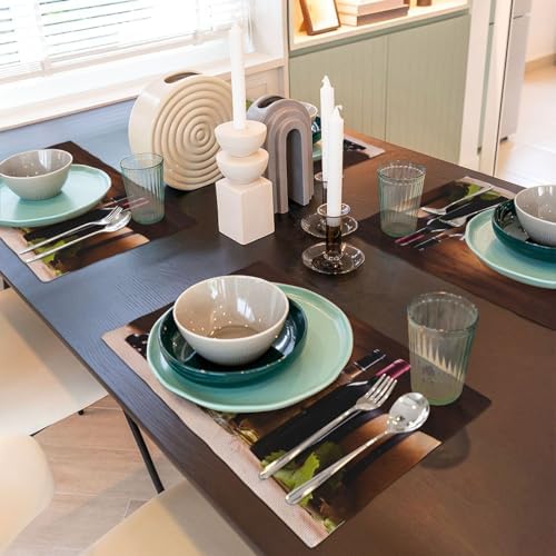 VIGGINER Red and White Wine Glasses Placemats Set of 4
