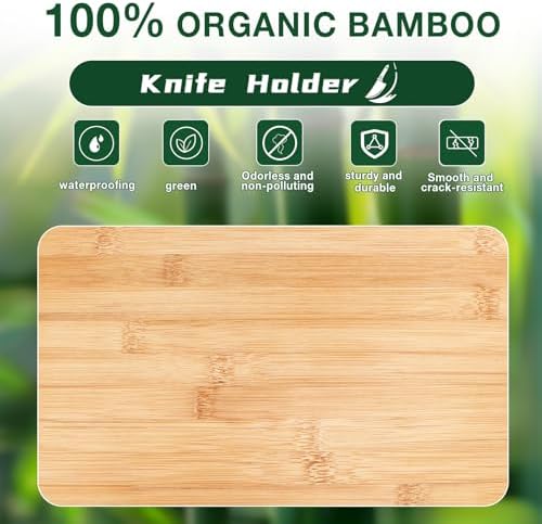 High-Quality Bamboo Kitchen Knife Block Organizer