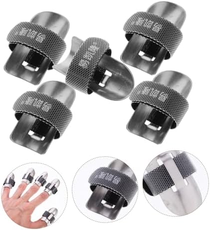5PCS Stainless Steel Knives Set with Finger Protectors for Chopping Guards