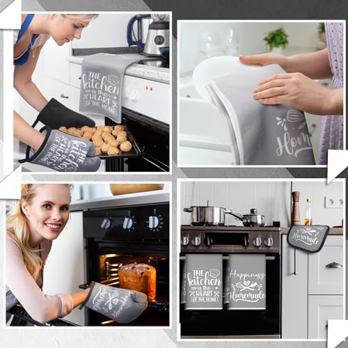 6 Pcs Farmhouse Kitchen Accessories All-Inclusive Gray Rustic Design