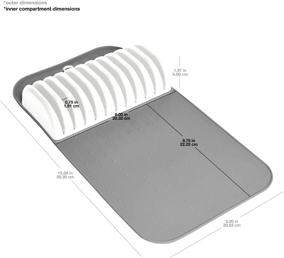 Madesmart Non-Slip Antimicrobial Knife Mat - BPA-Free Durable