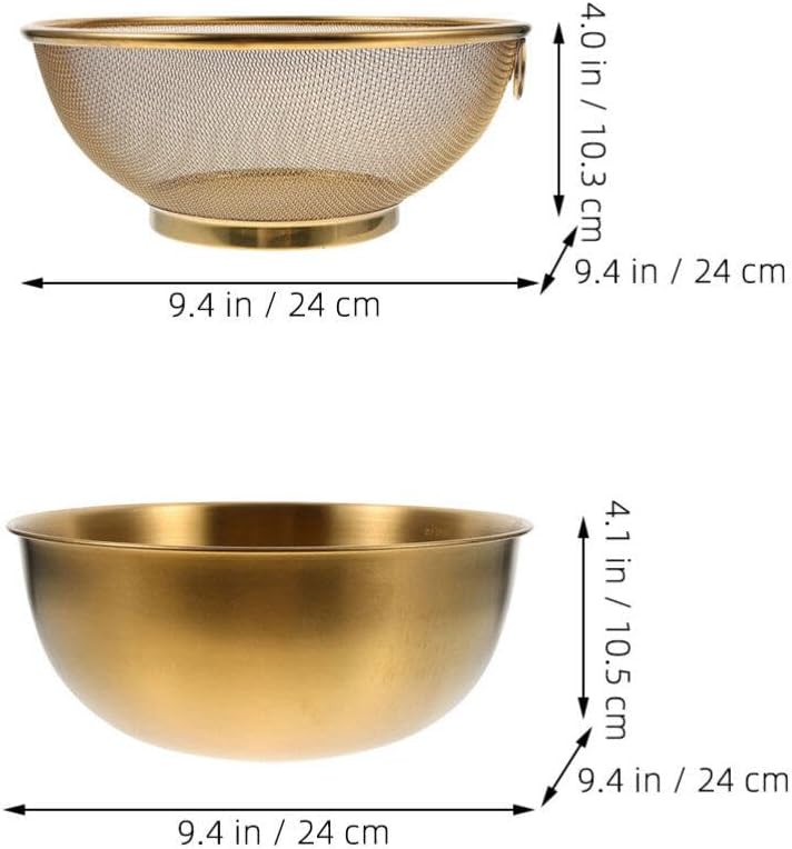 Rice Strainer 304 Stainless Steel Colander Set