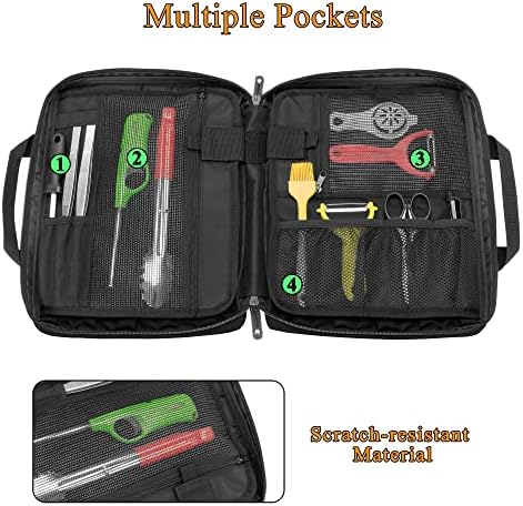 Samdew Chef Knife Bag with 20 Slots and Lockhole