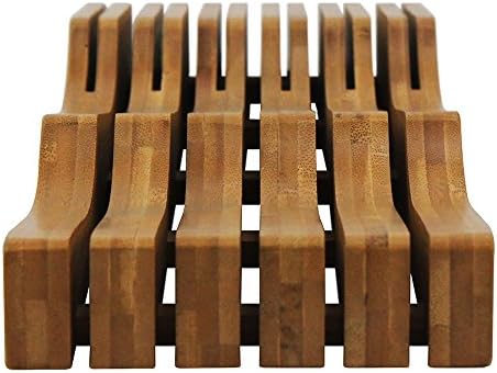 Oceanstar In-Drawer Bamboo Knife Organizer MO