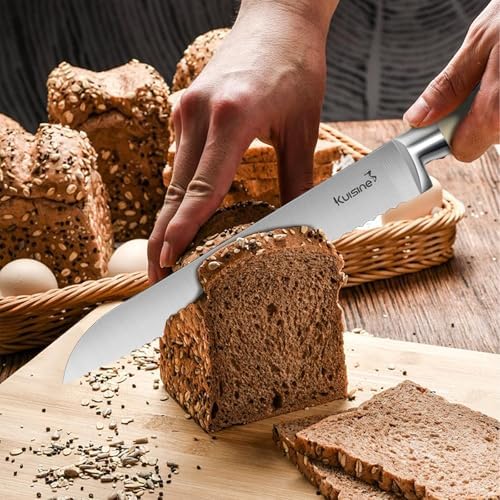 Kuisine Chef Knife Set with Built-in Sharpener 15PCS