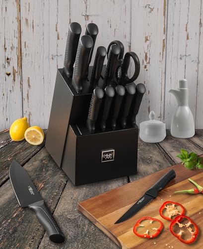 Hundop 15-Piece Kitchen Knife Set Durable Rugged Kitchen Knives