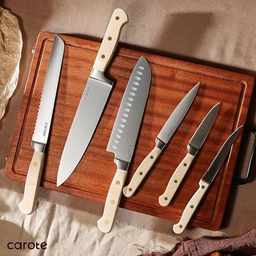 CAROTE 11-Piece Kitchen Knife Set with Block