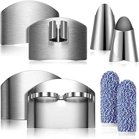 Chengu 8-Piece Stainless Steel Knife Finger Protector Set