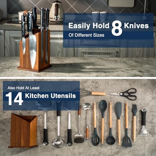 Gourmetop Magnetic Knife Holder Acacia Wood