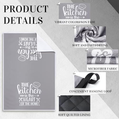6 Pcs Farmhouse Kitchen Accessories All-Inclusive Gray Rustic Design