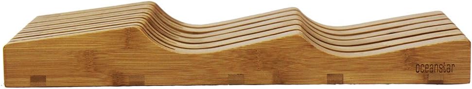 Oceanstar In-Drawer Bamboo Knife Organizer MO