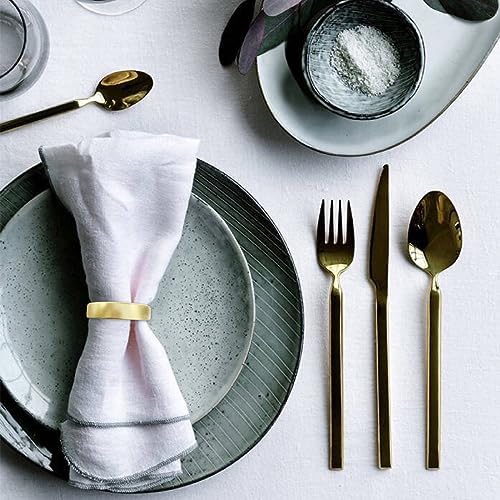 Sturdy 4-Piece Gold Napkin Ring Set for Weddings Banquets
