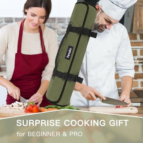 Parsuko Chef Knife Roll Bag with 10 Slots
