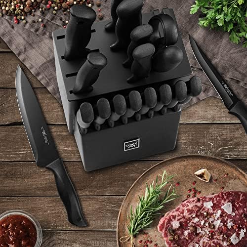HUNTERDUAL 19-Piece Knife Set Sharp Durable Easy to Clean
