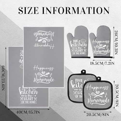 6 Pcs Farmhouse Kitchen Accessories All-Inclusive Gray Rustic Design