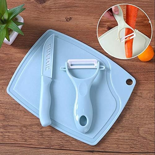 JOLLYVC Multi-Piece Ceramic Knives with Guards Mats