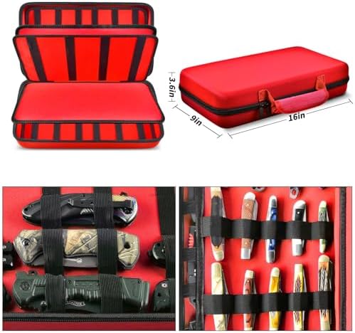 Perfect for USA - GWCASE 66 Pocket Knife Case with 88 Slots