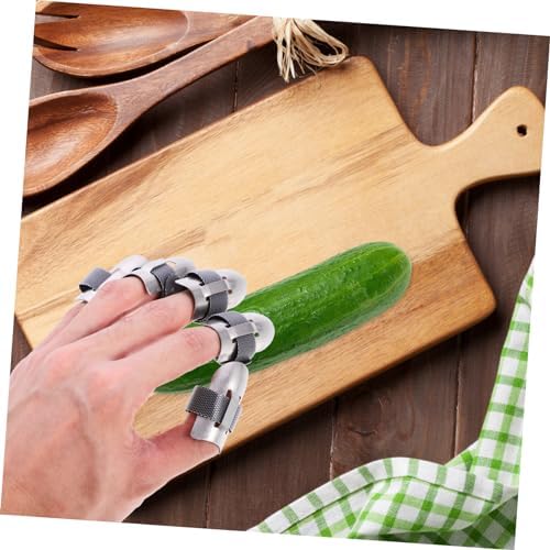 Healifty Stainless Steel Finger Protectors 5pcs 1