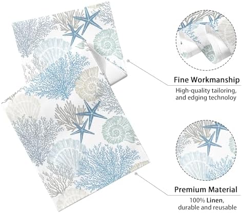 A Glimpse of the Sea - Linen Coastal Table Runner
