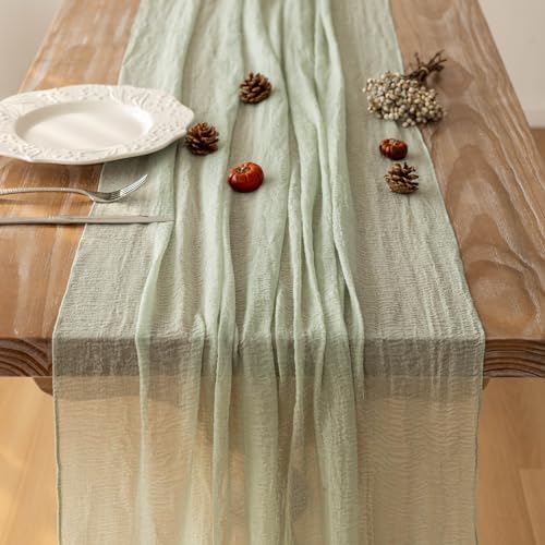Stellar Sage Green Easter Table Runner