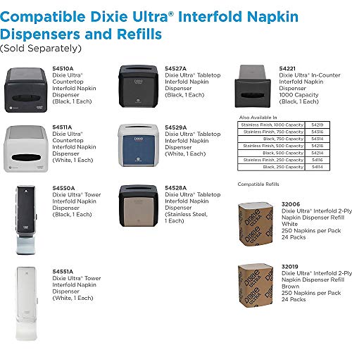 Dixie Ultra Napkin Dispenser Black 54527A