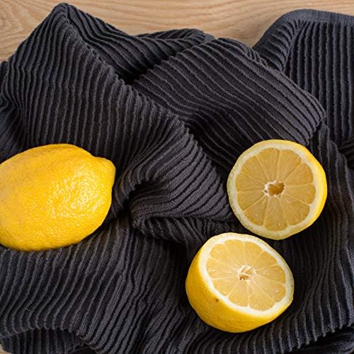 Ripple Kitchen Towel Set 2 Piece Black