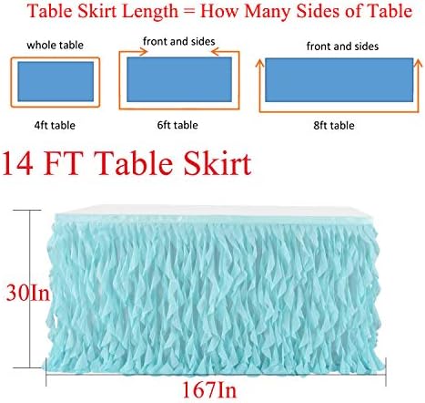 Mint Green Tutu Table Skirt for Mermaid Parties