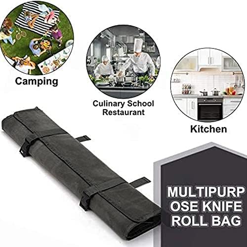 HERSENT Chefs Knife Roll Bag Portable Durable Knives Storage Solution