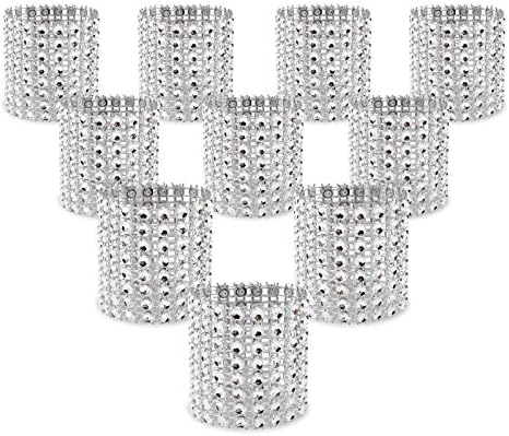 Presenting the KPOSIYA 120-Piece Rhinestone Napkin Rings Set