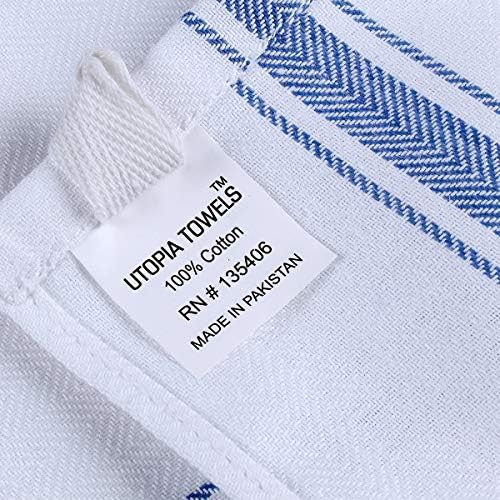 Stain-Resistant Absorbent Blue Dish Towels