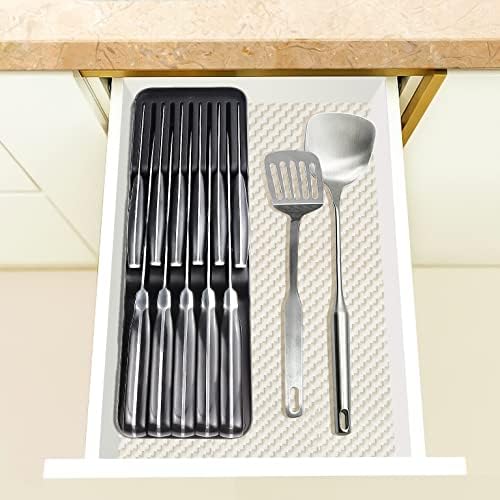 GMEZZO Knife Organizer Tray for Knives Small Black