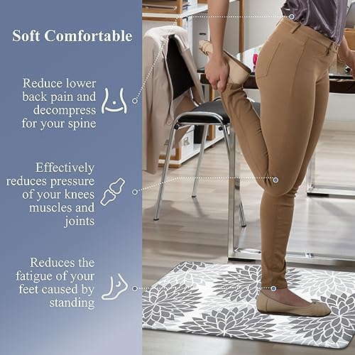 HEBE Anti Fatigue Kitchen Rugs Set for Kitchen and Home
