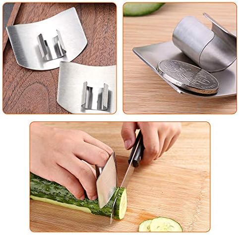 3-Piece Stainless Steel Finger Guards for Kitchen Use