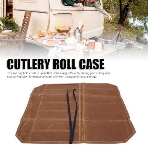 Pssopp Chef Knife Roll Bag Portable Storage for Kitchen Utensils