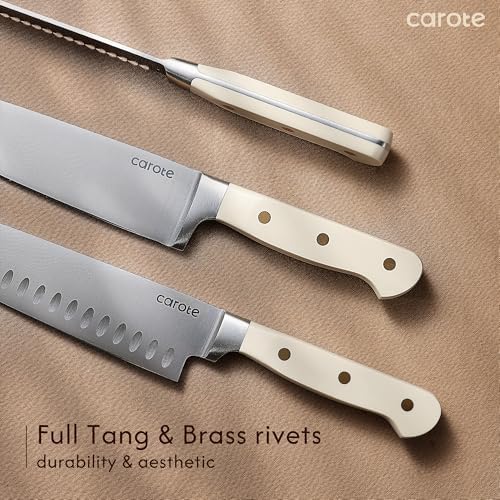 CAROTE 11-Piece Kitchen Knife Set with Block