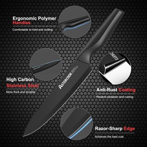 21-Piece Knife Set with Built-in Sharpener