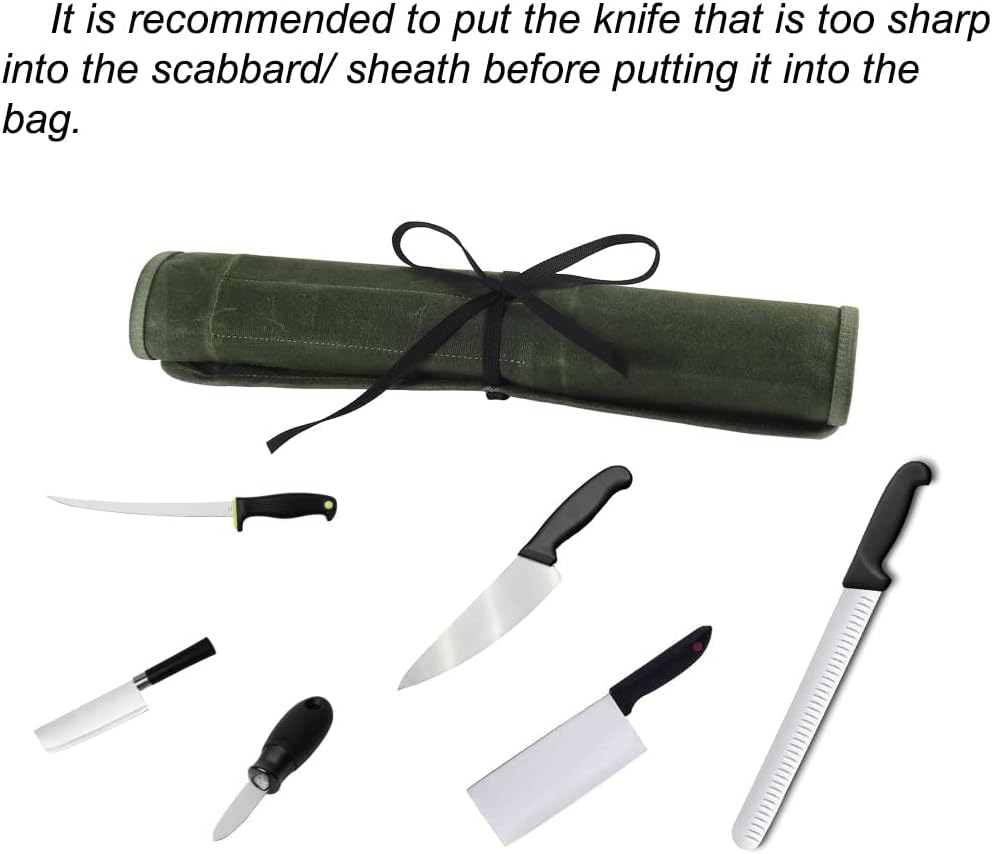Heavy Duty Chefs Knife Roll Bag Folding Durable