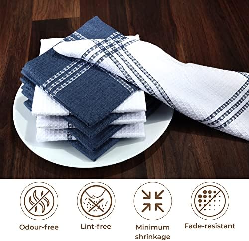 Urban Villa 12x12 Soft and Absorbent Cotton Dishcloth Set of 8
