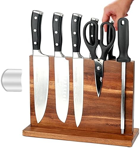 HOMIQUEEN Magnetic Knife Block Double Sided