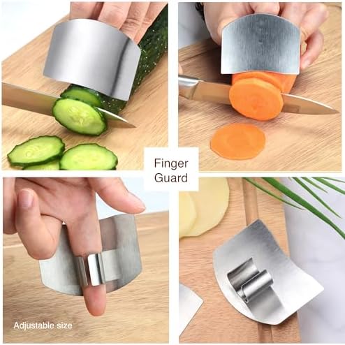 Stainless Steel Finger Protector Adjustable for Cutting Knives