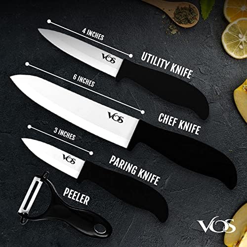 Ceramic Knife Set Sharp Durable Perfect for Kitchen Tasks