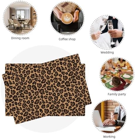 African Leopard Placemats Set of 4