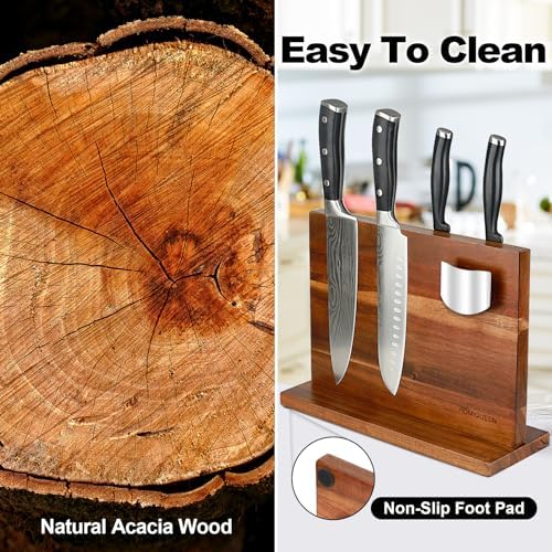 HOMIQUEEN Magnetic Knife Block Double Sided