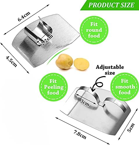3-Piece Stainless Steel Finger Guards for Kitchen Use