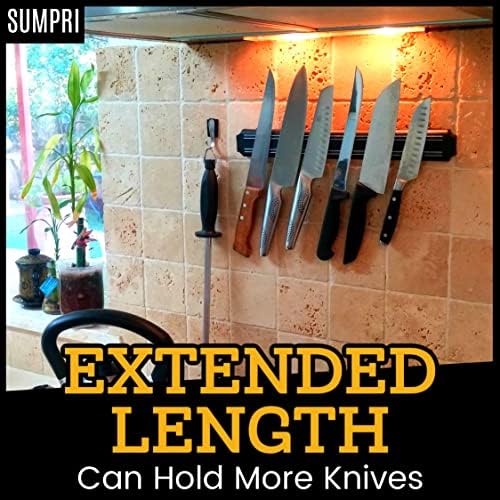 SUMPRI Magnetic Knife Holder Strip for Wall Set of 2 15 inch