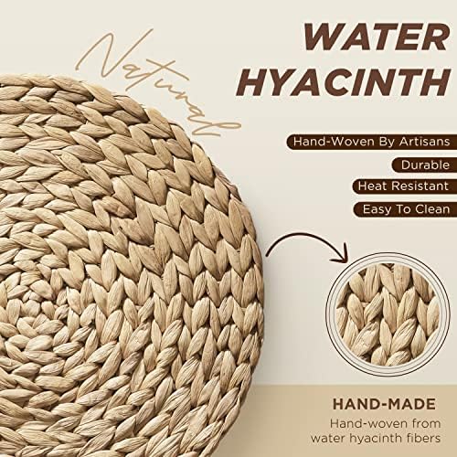 Natural Boho-Styled Wicker Placemats for Your Table
