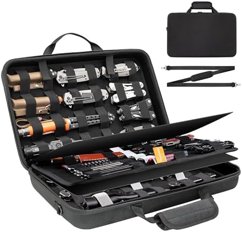 Organized Knife Storage Case with Shoulder Strap
