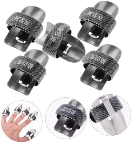 Stainless Steel Finger Protectors for Cooking and Chopping 5-Pack