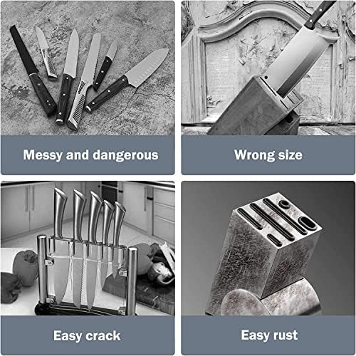 Cookit Universal Knife Block with Scissors Slot Black