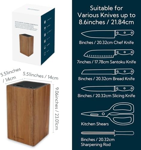 KITCHENDAO Deluxe Universal Knife Block